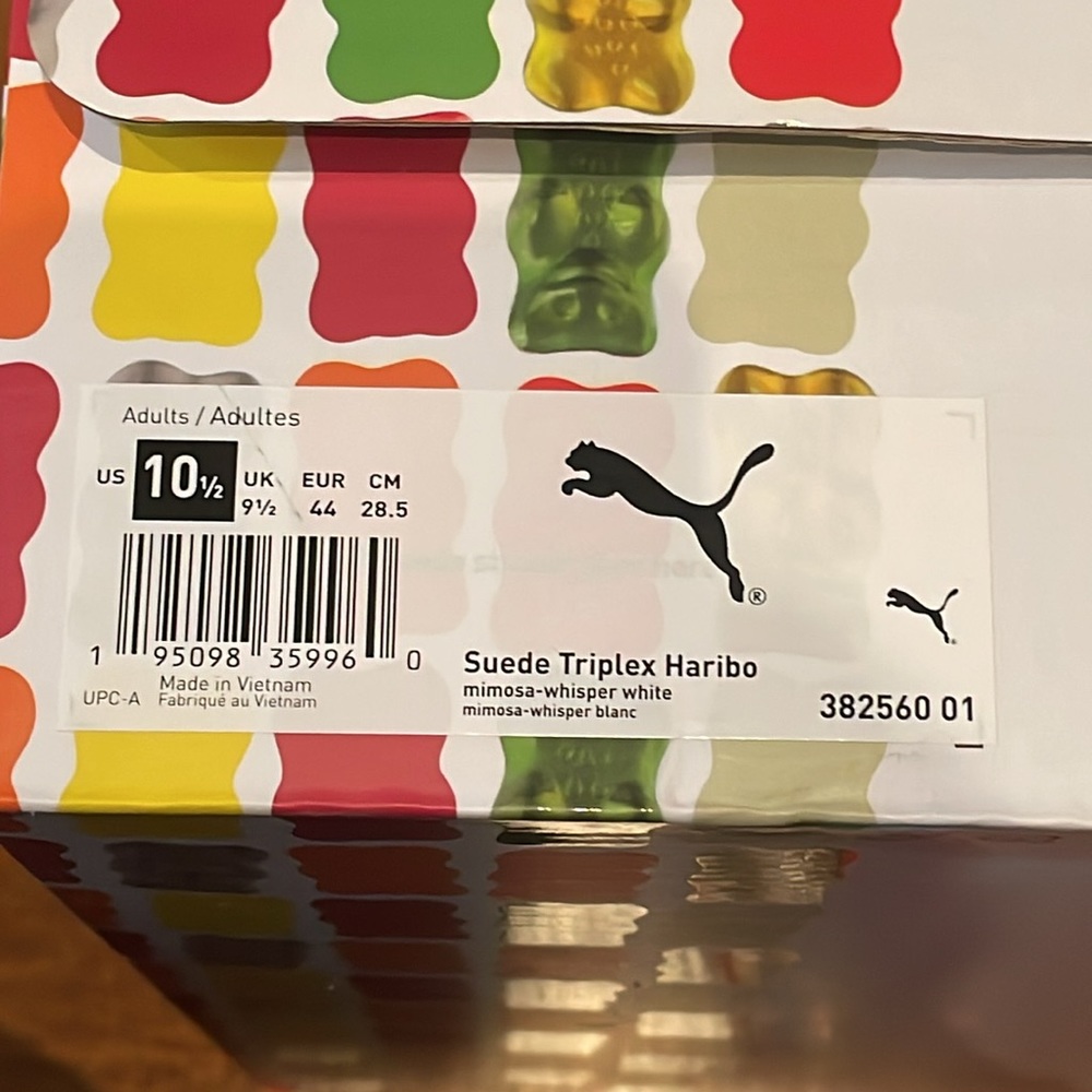 Puma Suede Triplex Haribo Mens US 10.5 EUR 44 Yellow Sneakers Shoes with Box - Picture 12 of 16